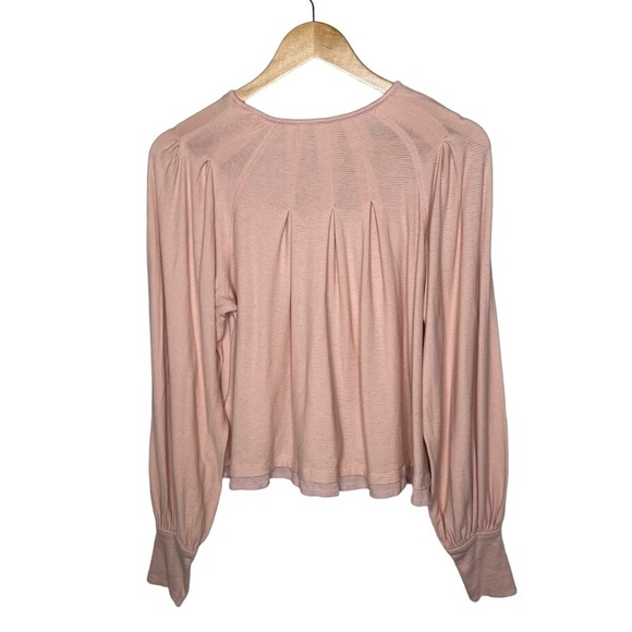 Free People Billie Lawy Pink Balloon Dolmam Sleeve Top - Picture 6 of 15